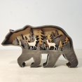 thumbnail image 4 of De Madera Tallado En Madera Adornos De Oso Modelo Estatua Estatuilla Decoración De Navidad Para El Hogar Kearding HA045136-01, 4 of 6