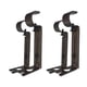 thumbnail image 1 of 2 Unidades Soportes de Poste de Cortinas Titulares de Soporte de Barra de Curatin Ajustable marrón, 1 of 4