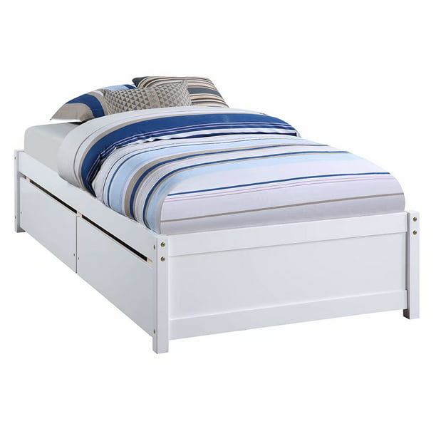 Wood Twin Storage Bed With 2 Drawers, Queen Bed Frame With Storage Under 200