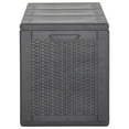 thumbnail image 3 of vidaXL Garden Storage Box 270L Black PP Rattan, 3 of 5