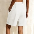thumbnail image 6 of YTCAMLO Bermuda Shorts for Women Summer Trendy Flat Front Dress Shorts with Pockets Lightweight Knee Length Wide Leg Shorts, 6 of 6