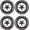 4*white, variant on 4PCS 3D Tire Lettering Stickers, Waterproof Universal Wheel Decals for Car, Truck, SUV & Motorcycle, Raised Rubber Sidewall Letter Stickers, DIY Rim Exterior Decoration