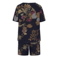 thumbnail image 6 of ICHUANYI Womens Casual Round Neck Print Short Sleeve Tops And Shorts Two Set Suit, 6 of 8