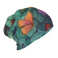 thumbnail image 2 of Pofeuu Butterfly Flower Cascade Print Toddler Beanies for Boys Baby Warm Slouchy Skullcap Hats Toddler Beanie Knit Caps Hats for Kids, 2 of 7