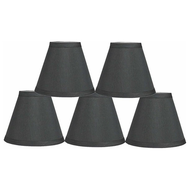 Urbanest Chandelier Lamp Shade, 3x6x5", Gray, Set of 5
