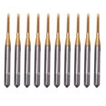 thumbnail image 2 of 10Pcs Tap High Speed Steel with Coating Coarse Thread Hand Tool Accessories for Stainless Steelm1.4x0.3 Coating, 2 of 9