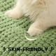 thumbnail image 5 of Mom's Best Cama redonda calentable para gatos y perros, con forma de rana, de 50 cm, color verde menta, 5 of 5