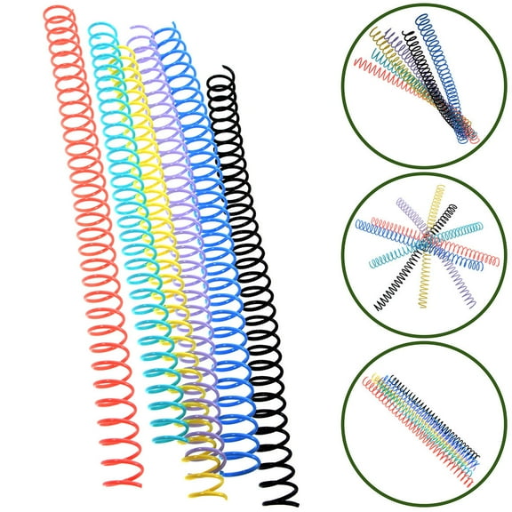 WHAMVOX  12 Pcs Wire Binding Spines Spiral Loose Leaf Binder Rings Note Book