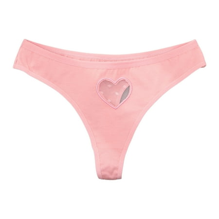 

Underwear for Women Cotton Brief Thong Low Waist Under Female Briefs Cotton Lingerie Pink XL