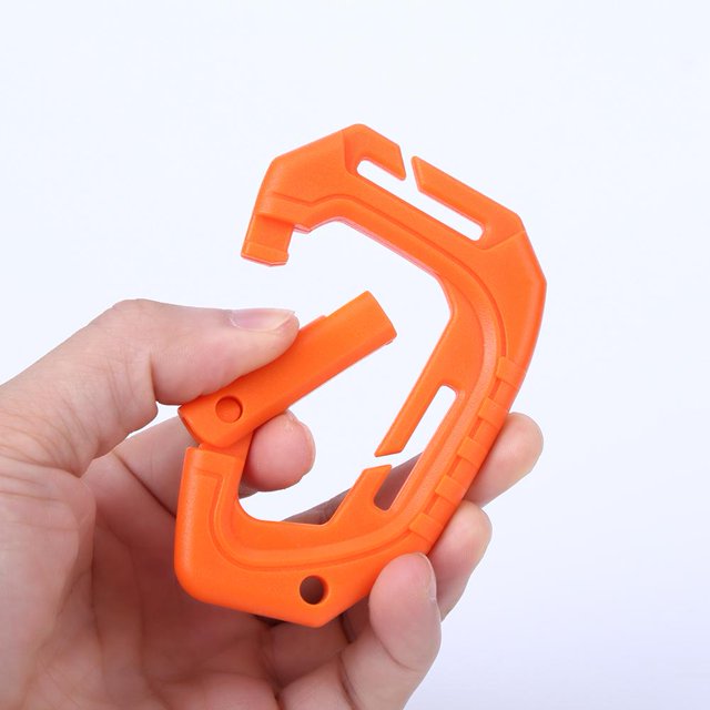 Hebilla de plástico para montañismo, mosquetón con clip a presión, gancho para llavero (naranja) Likrtyny Para Estrenar