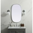 thumbnail image 2 of Metal Frame Oval Mirror 20x36 Inch in Silver, 2 of 3