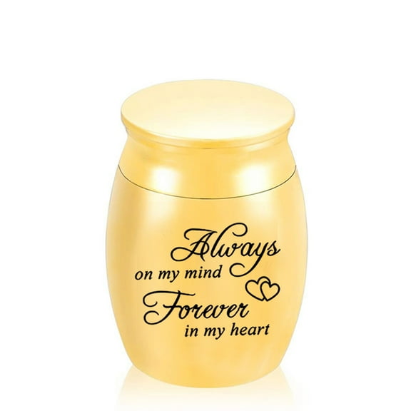 Small Keepsake Urn For Ashes Mini Cremation Urns For Ashes Portable Stainless Steel Memorial Ashes Holder, 2.5X1.6Cm