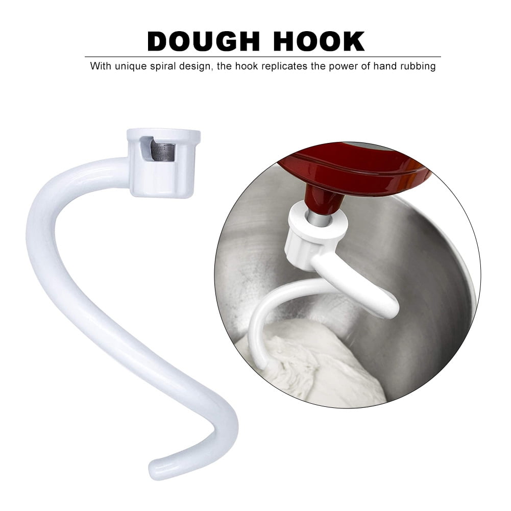 Spiral Coated Metal Dough Hook Fits Kitchenaid Stand Mixer Bowl-Lift Models