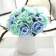 thumbnail image 3 of Gwong Decoración hogareña 1 ramo 9 cabezas artificial rosa boda boda novia ramo decoración casera flor Gwong 18357, 3 of 6