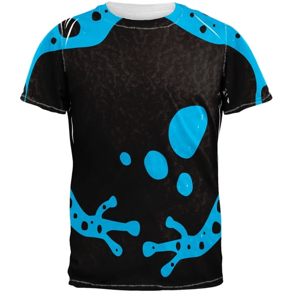 Blue Banded Poison Dart Frog Costume All Over Adult T-Shirt - X-Large
