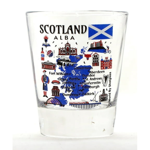 Scotland Landmarks and Icons Collage Shot Glass