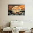 thumbnail image 2 of Elephant Stock Crater Lake Rainbow Wall Art - Horizontal Canvas Wall Art - Living Room Wall Decor - Nature Canvas - Gray And Orange Decor - 36" x 24", 2 of 4