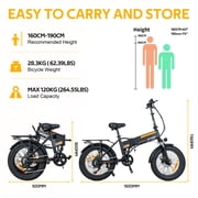 HITWAY BK10M Electric Bicycles with 750W Motor, Electric Bike for Adults 20 x4.0 Fat Tire, 48V 12AH Removable Battery E Bike, UL2849 Certified
