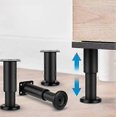 thumbnail image 3 of Black Metal Furniture Legs Set of 4 for Sofa, Bed, Cabinet with Screws Included, 3 of 4