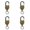 4PC_Brown, variant on 4PCS Retractable Keychain With 0.8 mm Stainless Steel Cord Heavy Duty Carabiner Badge Holder Extendable Camping Hiking Hanging Buckle Keyring