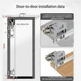 thumbnail image 4 of Metal Folding Sliding Door Overhead Track No Bottom Rail Hanging Pulley Hardware For Cabinet Wardrobe Closet ,Easy Install, 4 of 7