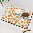 thumbnail image 3 of Orange Fruit Print Dog Feeding Mat - Non-Slip Waterproof Pet Food Mat with Cute Kawaii Design, Absorbent 4-Layer Mat for Messy Eaters, Easy Clean Large Placemat (Orange Pattern), 3 of 4
