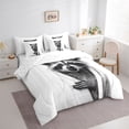 thumbnail image 2 of Erosebridal Kids Raccoon Bedding Comforter Set 7pcs, Cute Animal Queen Bedding Sets, White Grey, 2 of 7