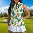 thumbnail image 2 of HUIACONG Cactus Matching Golf Shirts for Couples Mens Short Sleeve Golf Shirt Sleeveless Tennis Tops for Women Collared 1/4 Zip Quick Dry Moisture Wicking Casual Sports Clothes Woman S, 2 of 6