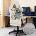 thumbnail image 3 of TSOVTHRID Wolf Floral Print Gaming Chair Covers Slipcovers Set of 4, Stretchable Breathable Computer Reclining Gaming Chair Seat Cover with Armrest Covers, 3 of 7