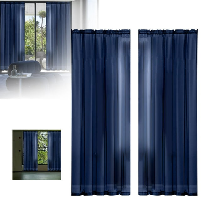Cqxid Rideau à Moins de 10$ Décoration Maison Rideaux de Fenêtre Drapé 2 Pcs Panneaux Textiles Maison