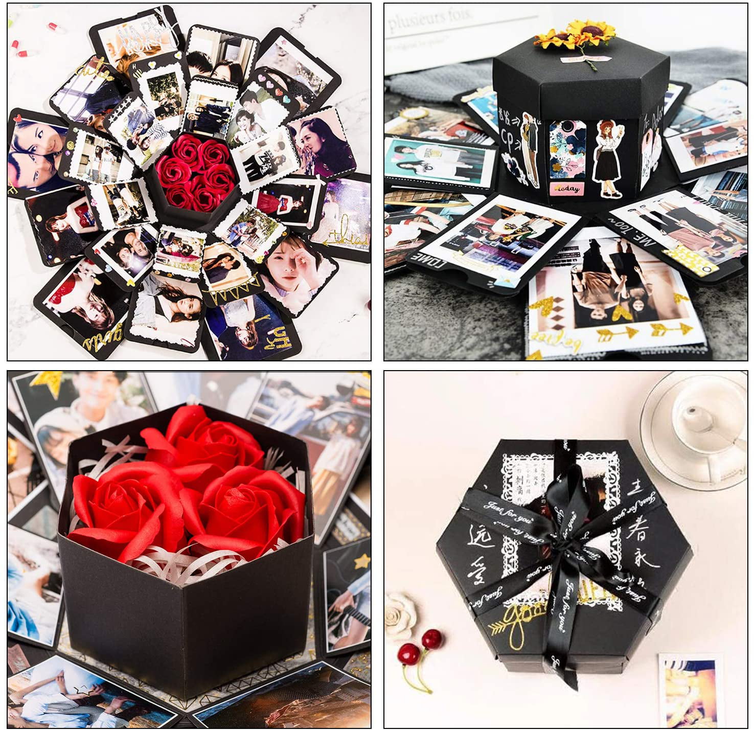 Surprise Box, Creative Explosion Box DIY Gift Scrapbook and Photo Album Gift Box As A Birthday Present About Love, Surprise to Open, Size: 39.3