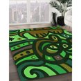 thumbnail image 2 of Ahgly Company Indoor Rectangle Patterned Dark Lime Green Area Rugs, 8' x 10', 2 of 6