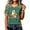 A235 Green, variant on Yuncity Womens T Shirts Halloween Ghosts Graphic Print V Neck Tees Summer Fall Baseball Short Sleeve T-Shirts Casual Relaxed Fit Holiday Tops Size L