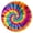 Colorful Rainbow Tie, variant on Colorful Rainbow Tie Dye Spiral Pattern Round Fitted Tablecloth with Elastic Edge,Dining Table Cover Waterproof,Outdoor Round Tablecloth for Camping,Dining,Indoor and Outdoor