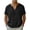 Black, variant on cfhntfmh Men's Linen T-Shirts V Neck Casual Loose Beach Shirts Summer Lightweight Cotton Short Sleeve Basic Vacation Tops