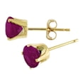 thumbnail image 2 of 5 mm Natural Round Ruby Stud Earrings Set in 14k Yellow Gold, 2 of 4