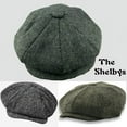 thumbnail image 2 of Classic Newsboy Hat For Men Newsboy Caps Vintage Retro Tweed Peaky Blinders Beret Hat Flat Peaked Cap Street Hats For Women Men, 2 of 10