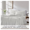 thumbnail image 5 of 4-Piece Twin XL Sheet Set, 21-Inch Extra Deep Pocket Sheets, Deep Pocket Twin XL Fitted Sheet, Light Grey Pillow Cases Set of 2, Standard Pillowcases, Light Grey Sheets, 5 of 9