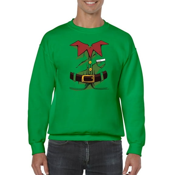 Christmas Elf Clothing Men Sweatshirt, Male x-Large