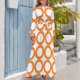 thumbnail image 4 of Vestido largo de verano con diseño circular naranja y blanco, vestidos de playa, vestidos de verano, ropa vintage de verano, 4 of 5
