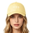 thumbnail image 2 of Women's Sun Baseball Casual Coconut Tree Printed Spring Summer Outdoor Baseball Cap baseball hat Yellow One Size, 2 of 3