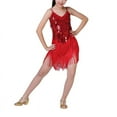 thumbnail image 3 of Uccdo 4-13T Girls Dance Outfits Ballroom Dresses Kids Sequins Fringed Jazz Tango Latin Dance Dress Performance Dancewear, 3 of 6