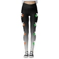 thumbnail image 3 of Mepaouo St. Patrick's Day Tights Women Shamrock Leggings High Waist Yoga Pants Trousers Sizes S-2X, 3 of 5