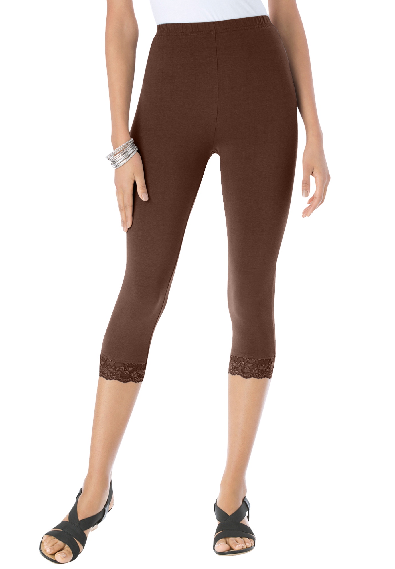 Roaman's Women's Plus Size Lace-Trim 