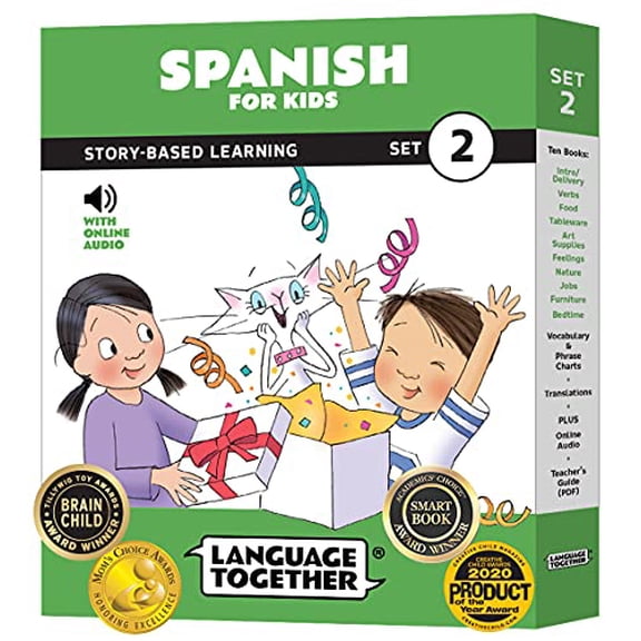 Pre-Owned Spanish for Kids: 10 Early Beginner Reader Books with Online Audio and English (Set 2) (Paperback) 0997124059 9780997124057