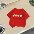 thumbnail image 2 of Shirts for Girls 5T Toddler Boys Girls Prints Short Sleeve Cat Prints T Shirt Tops Clothes Z2-Red, 3-4 Years, 2 of 4
