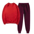 thumbnail image 2 of ShomPort Sweatsuit Women Two Piece Outfits Solid Color Pullover Sweatshirts And Cinch Bottom Pants Tracksuits, 2 of 5