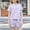 Purple, variant on Boys Girls Striped Summer Co-ord 2 Piece Short Sleeve Active Set Nylon Spandex Cooling Outfit High Elasticity Leisure Pink Size 1-2Years