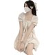 thumbnail image 3 of Vestido corto casual,Vestido corto Cuello cuadrado Cuello cuadrado Vestido corto Manga abullonada Vestido corto Diseño a prueba de futuro, 3 of 8