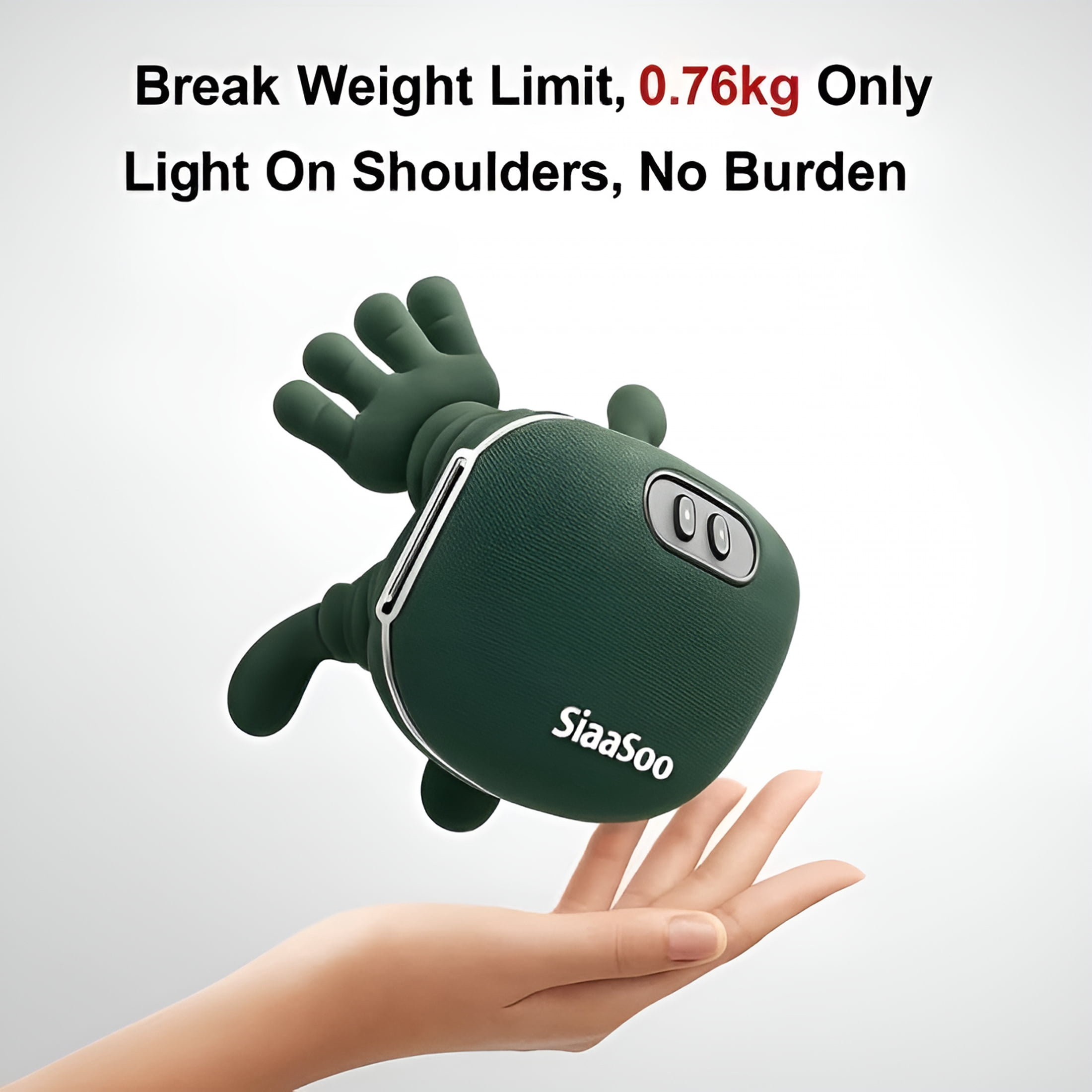 XIRQI Neck Massager,Shiatsu Kneading&Far-Infrared Heat,U-Shape Hands-Free,Rechargeable Portable Neck and Shoulder Back Massager for Pain Relief,Office Home Car Use